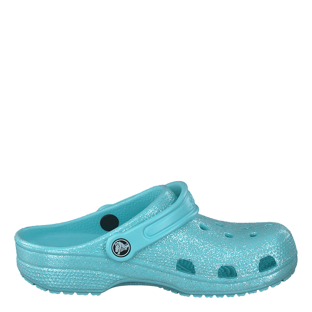 Classic Glitter Clog Kids Ice Blue