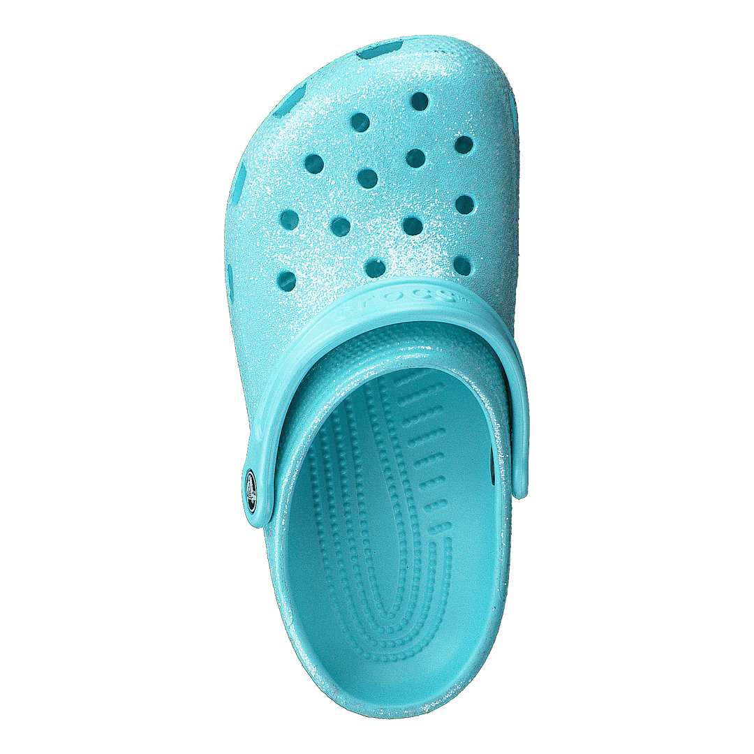 Classic Glitter Clog Kids Ice Blue