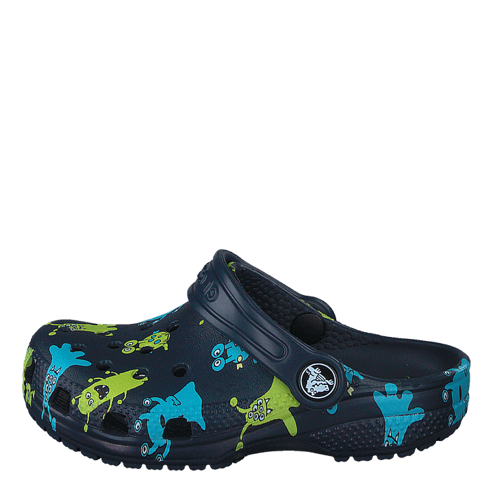 Classic Monster Print Clog T Navy