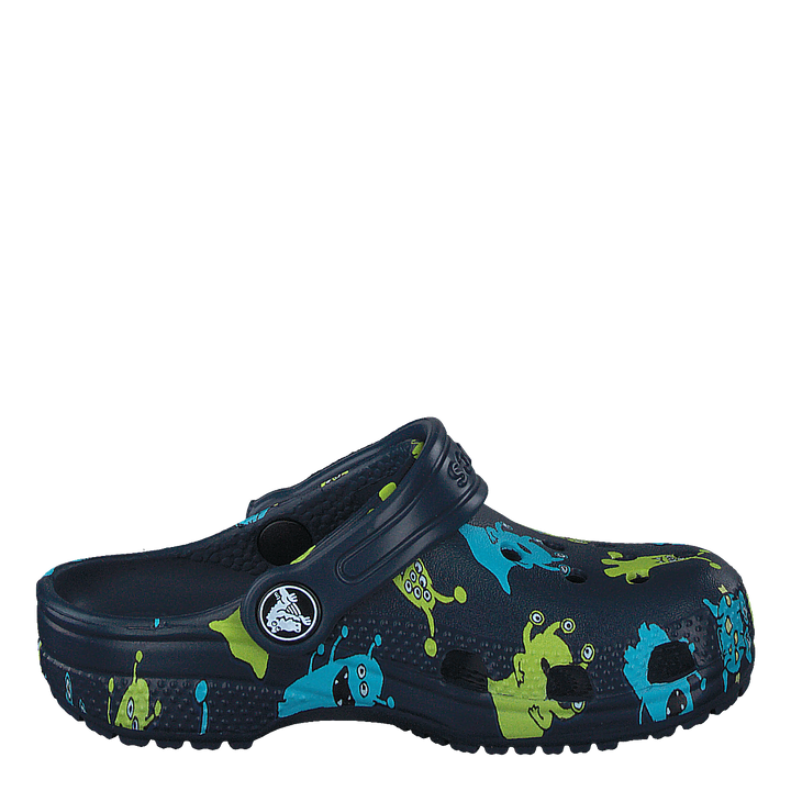 Classic Monster Print Clog T Navy