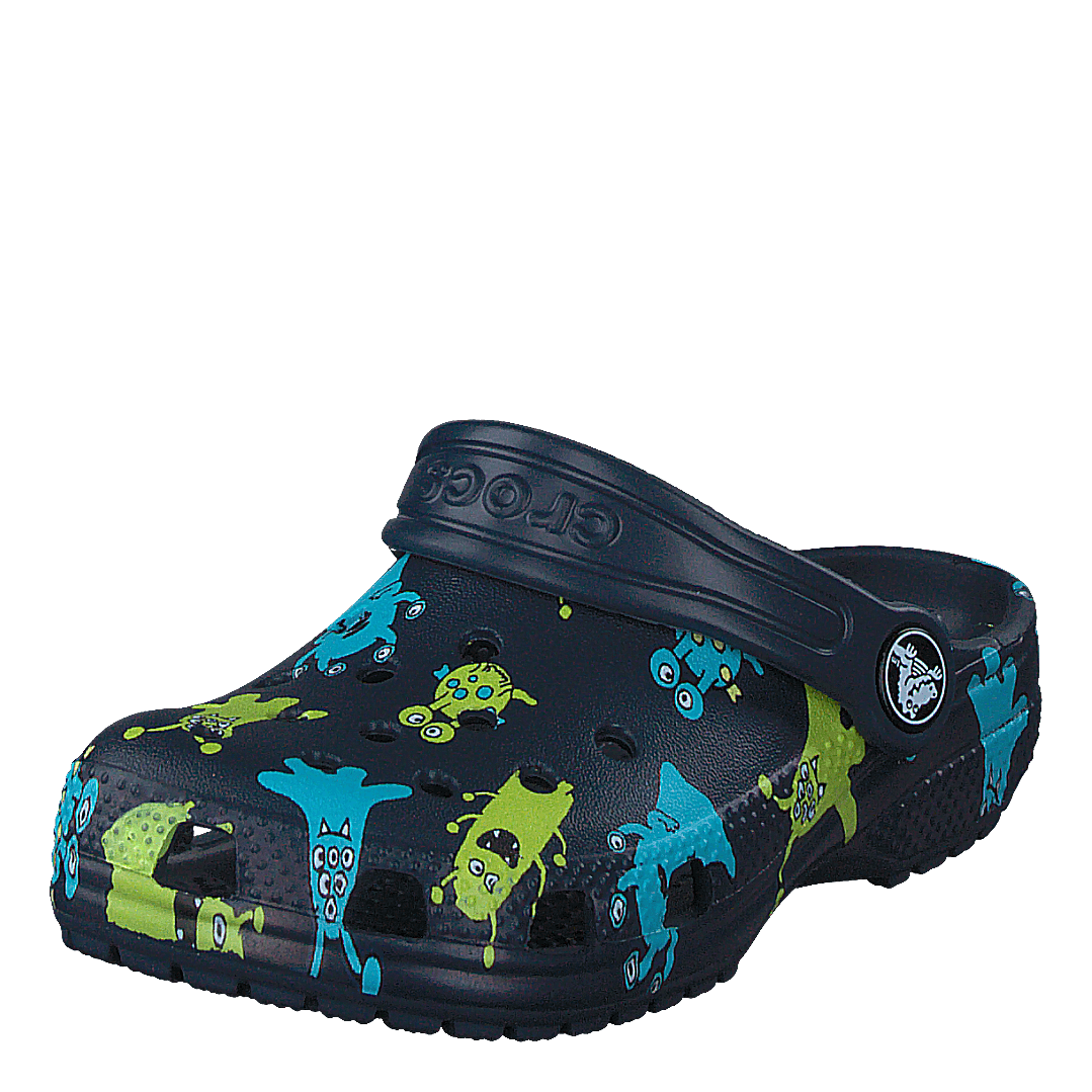 Classic Monster Print Clog T Navy