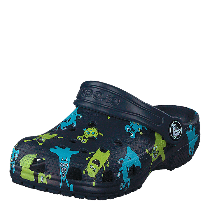 Classic Monster Print Clog T Navy