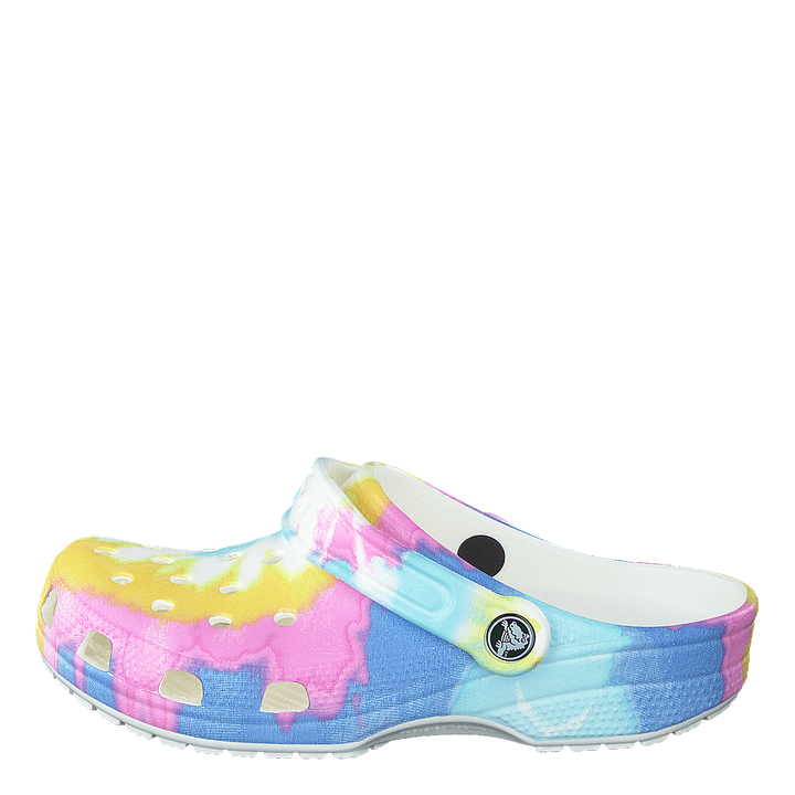 Classic Tie Dye Graphic Clog K White/multi