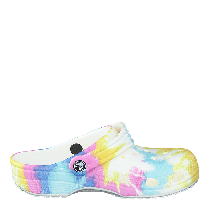 Classic Tie Dye Graphic Clog K White/multi