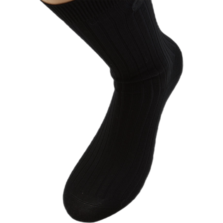 Cotton Crew Socks Black