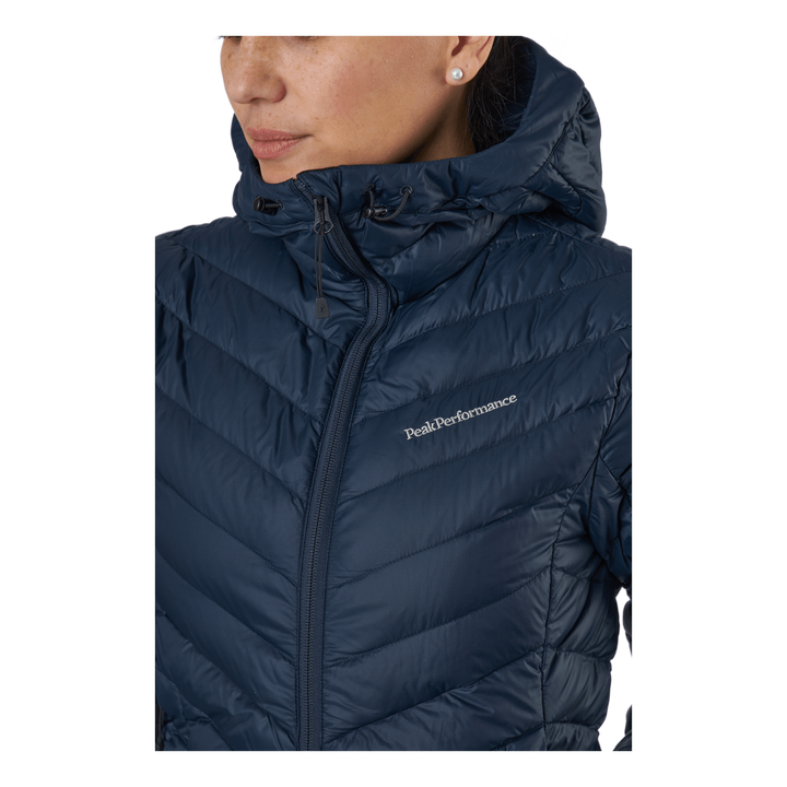 W Frost Down Hood Jacket Blue Shadow