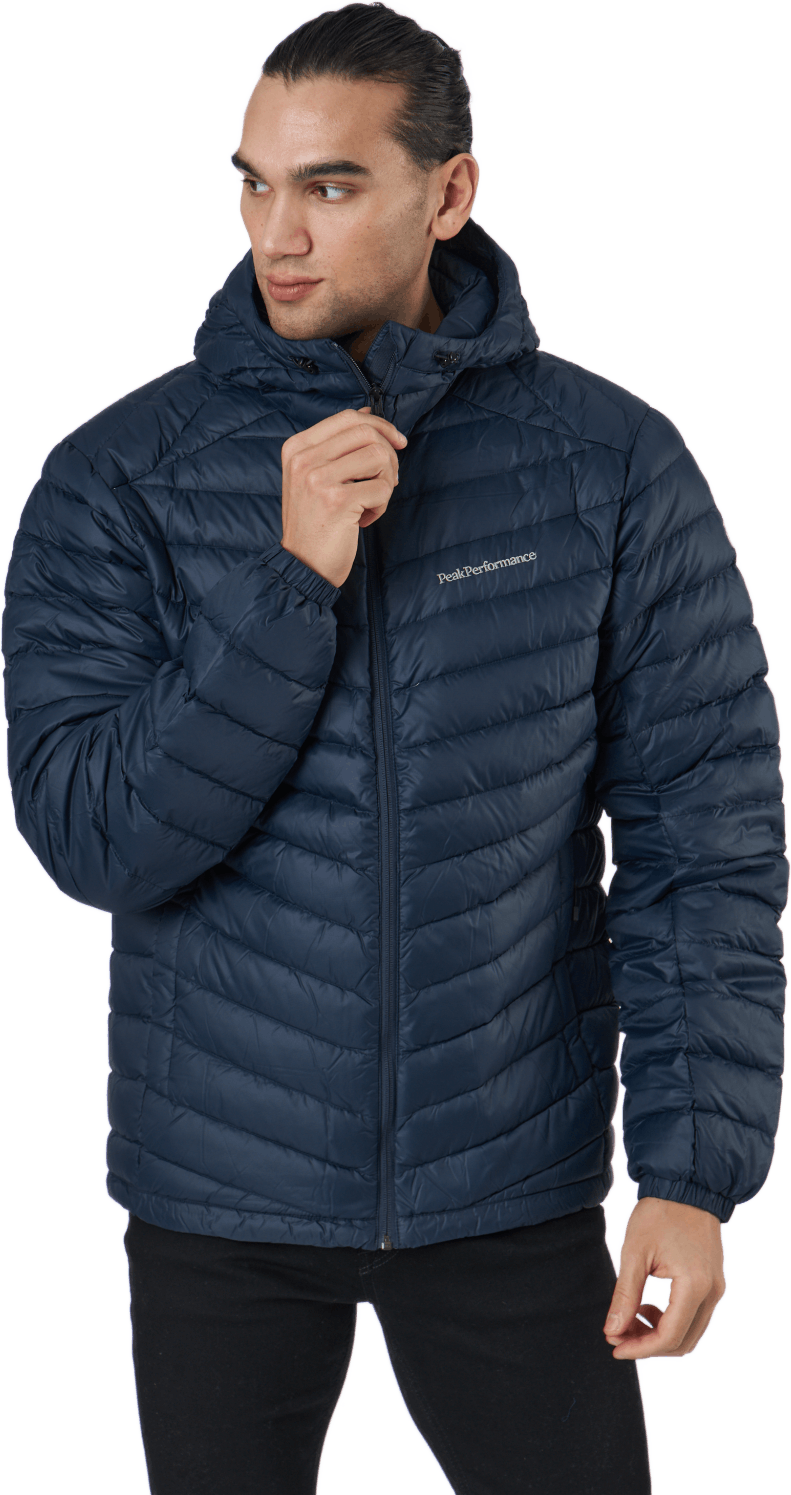 Peak Performance M Frost Down Hood Jacket Blue Shadow Sportamore