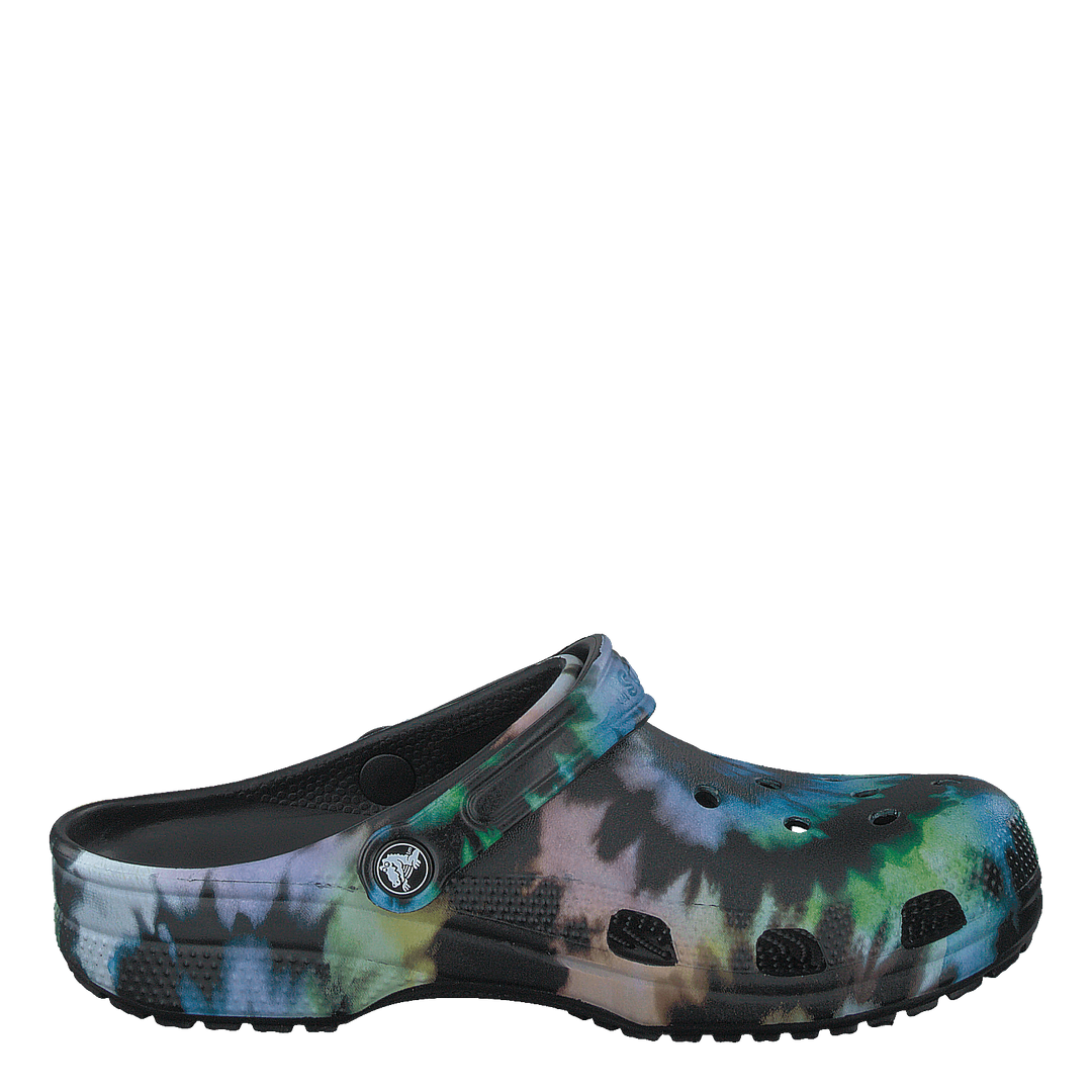 Classic Tie Dye Graphic Clog Multi Black/black