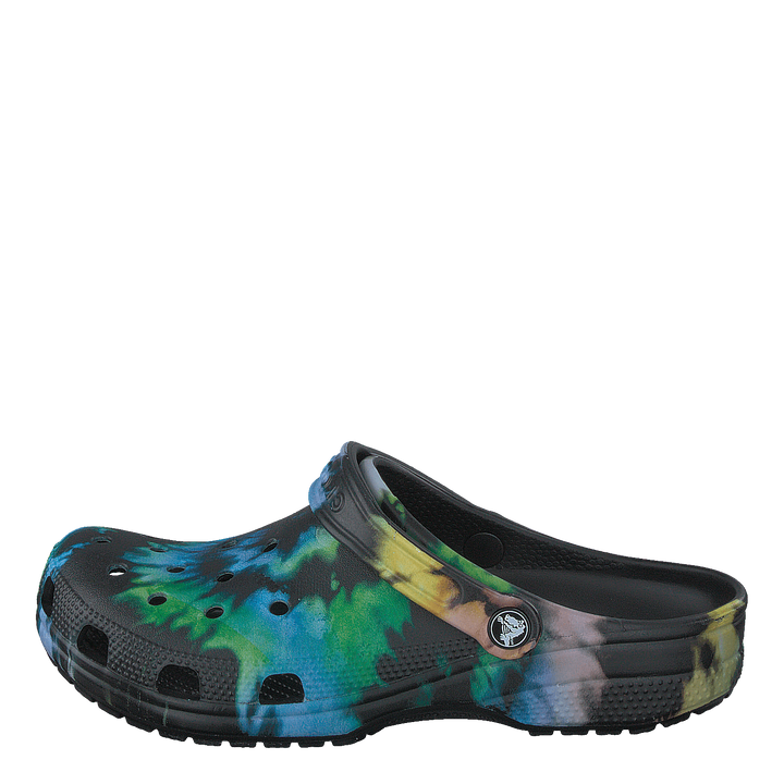 Classic Tie Dye Graphic Clog Multi Black/black