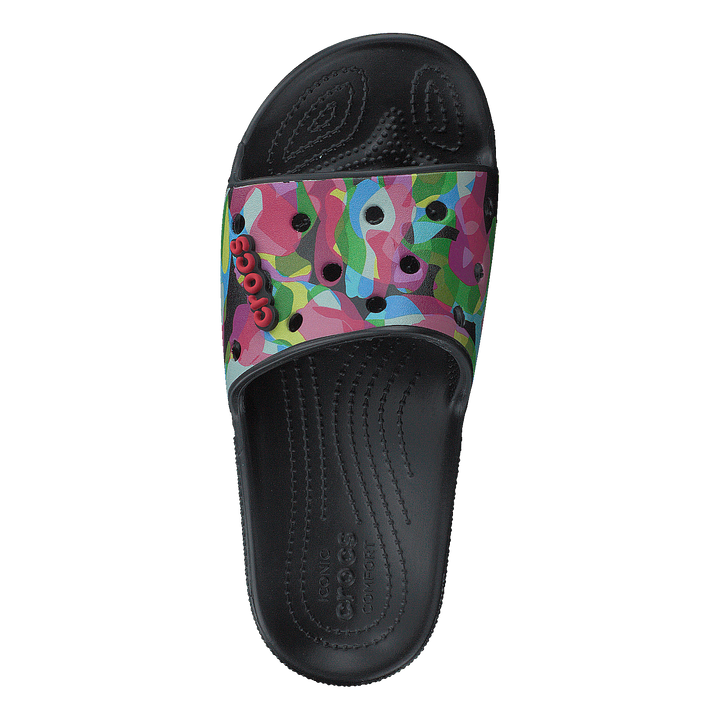 Classiccrocsbubbleblockslide Black/multi