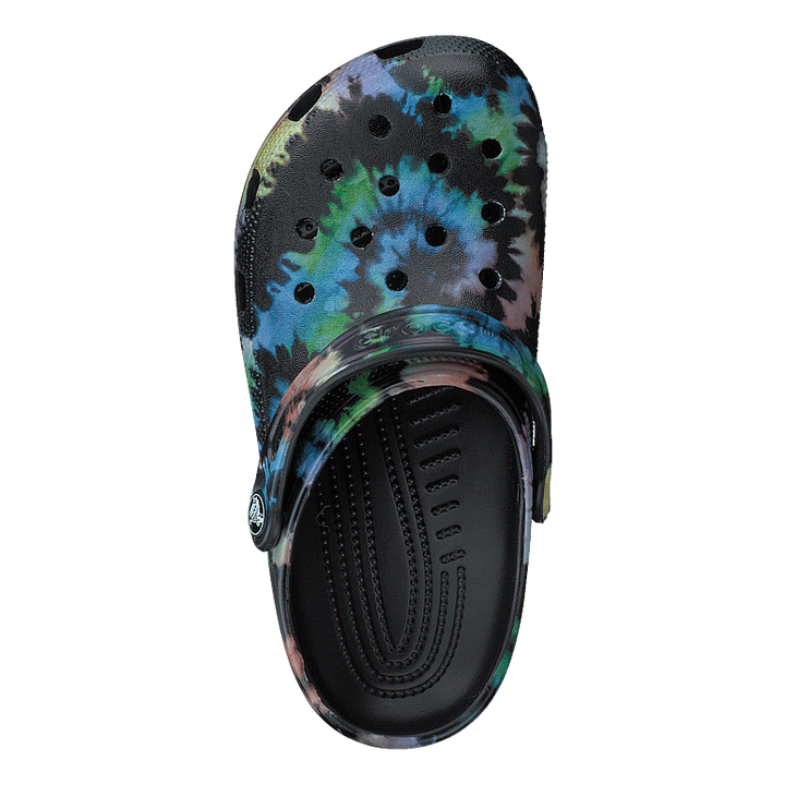 Classic Tie Dye Graphic Clog K Black/black