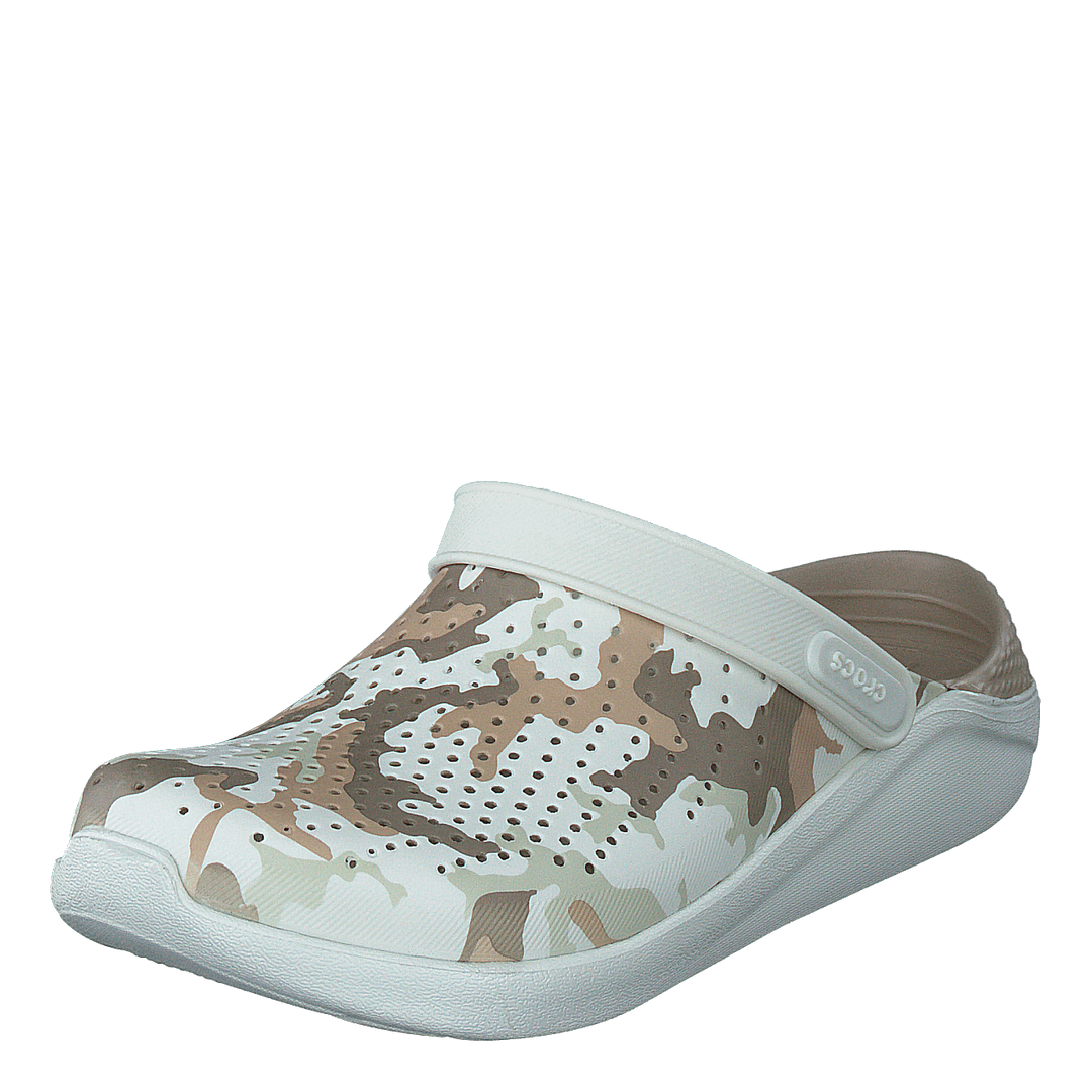 Literide Printed Camo Clog Almost White