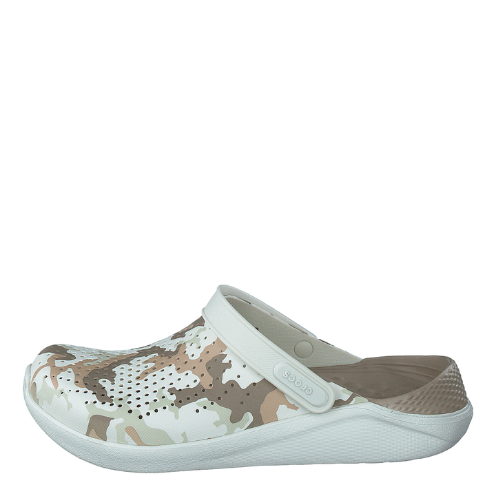 Literide Printed Camo Clog Almost White