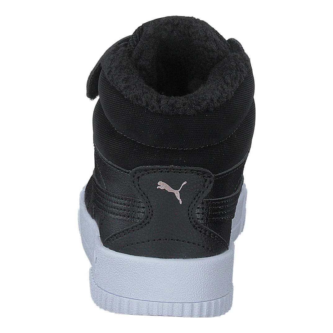 Carina Mid Fur Ps Puma Black-rose Gold-puma Whit