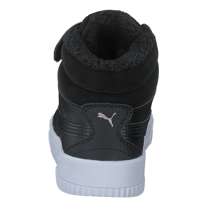 Carina Mid Fur Ps Puma Black-rose Gold-puma Whit