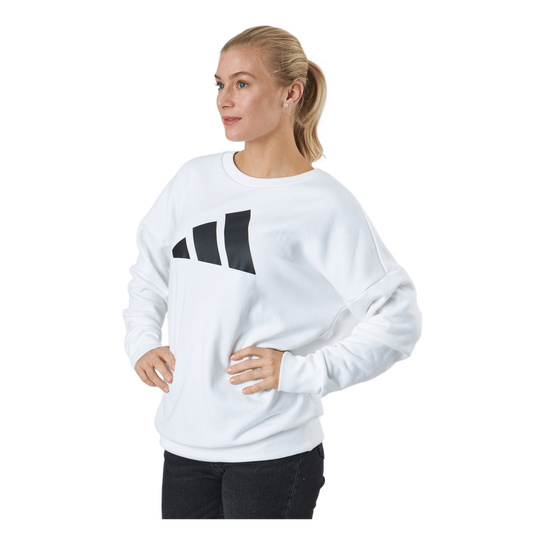 Adidas Sportswear Three Bar Sweatshirt White