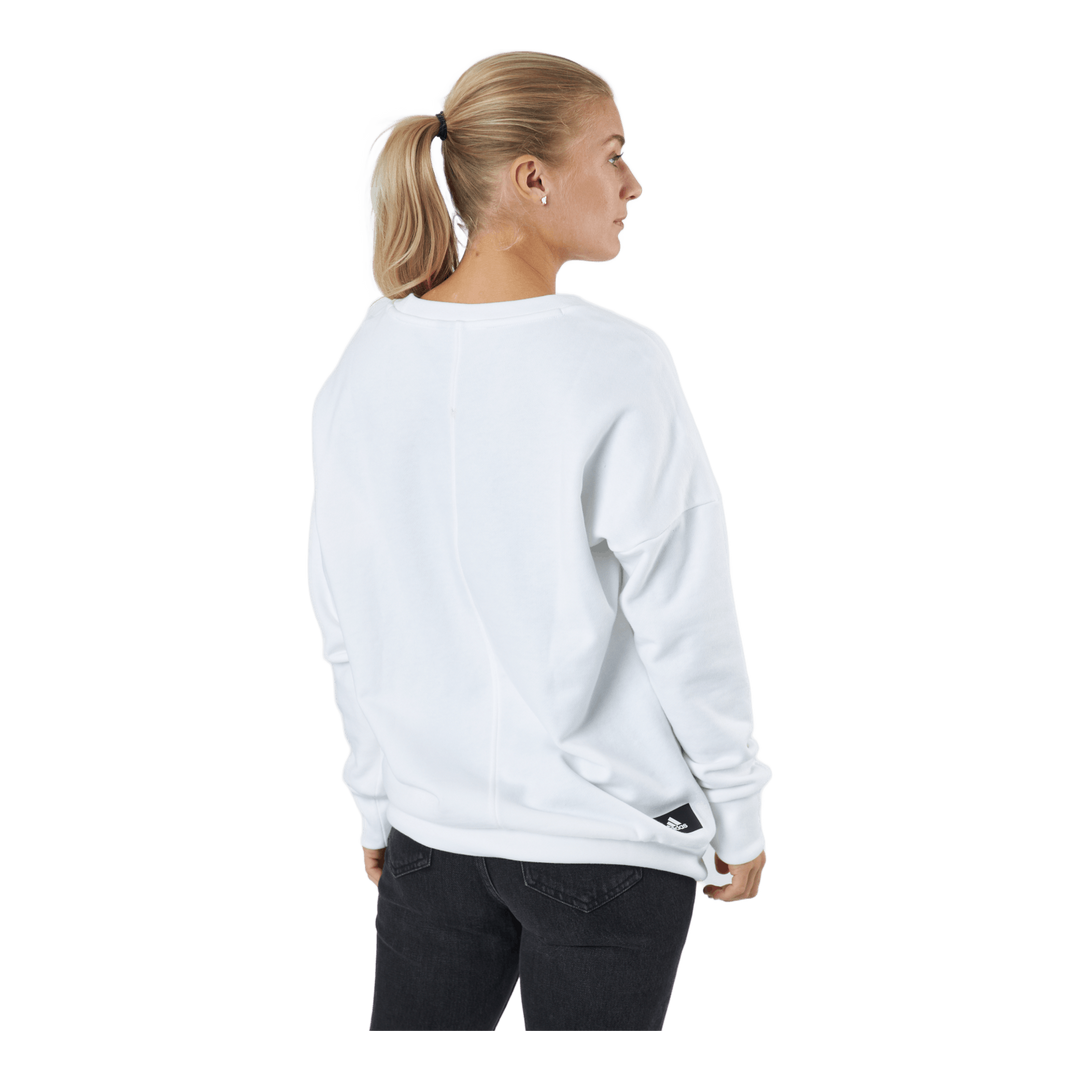 Adidas Sportswear Three Bar Sweatshirt White