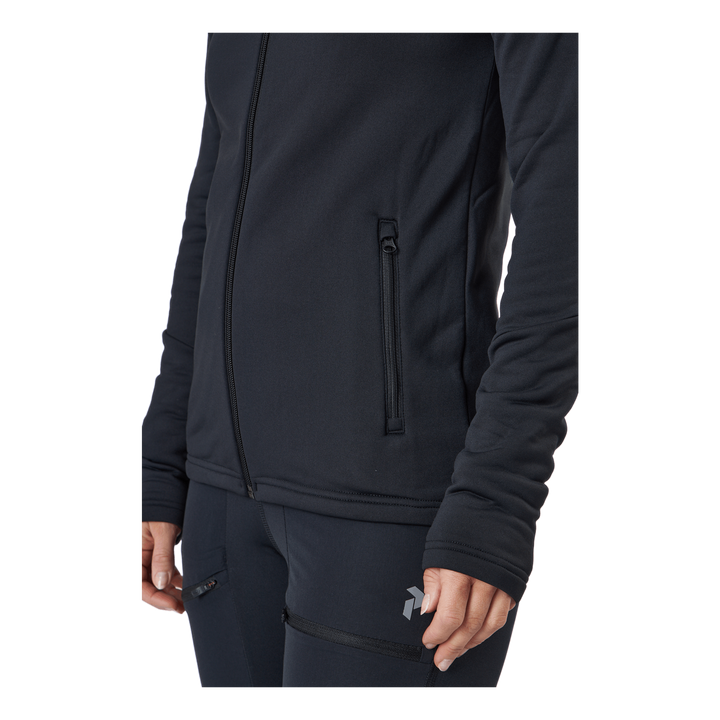 W Rider Zip Hood Black