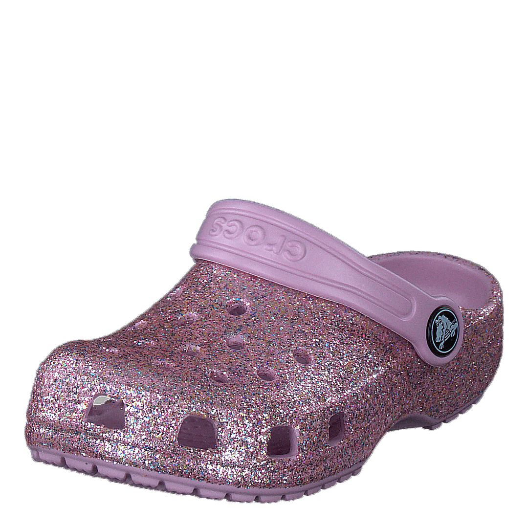 Classic Glitter Clog T White/rainbow