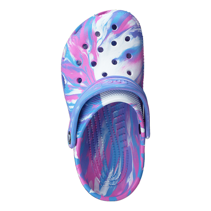 Classic Marbled Clog K White/pink