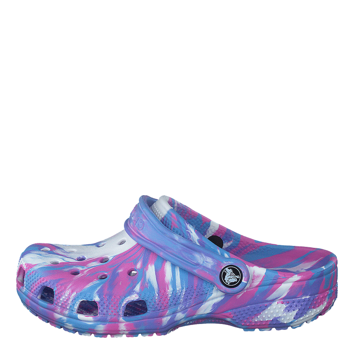 Classic Marbled Clog K White/pink