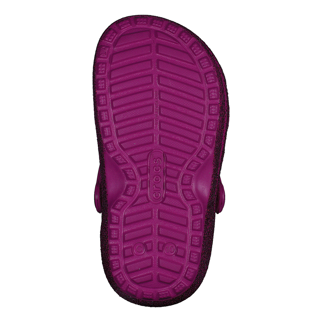 Classic Lined Glitter Clog T Fuchsia Fun/multi