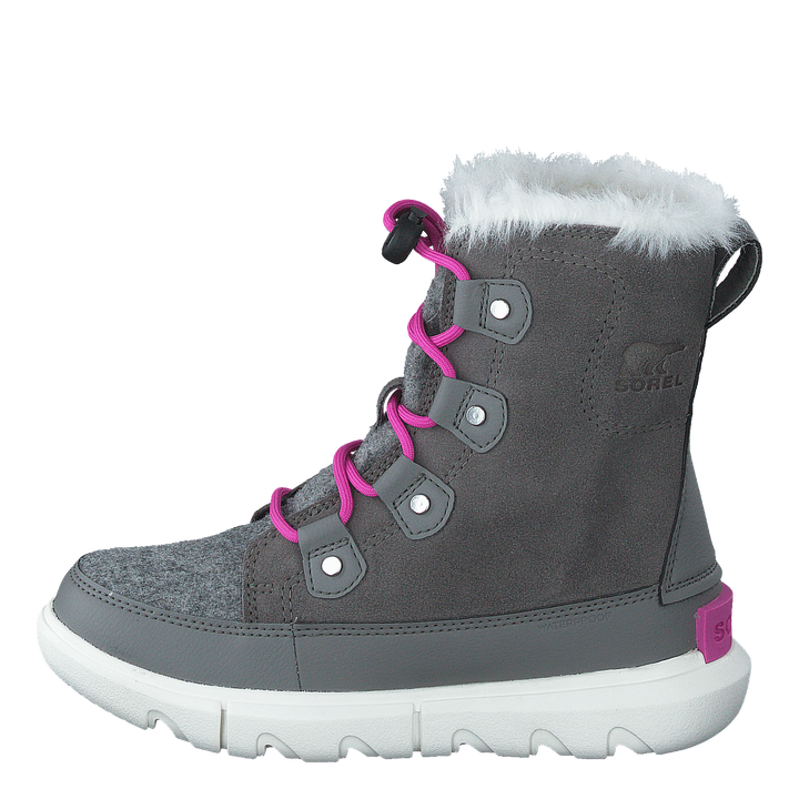 Youth Sorel Explorer Lace Wp Quarry, Bright Lavender