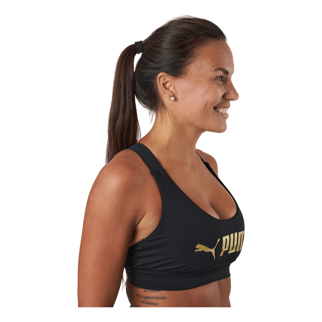 Mid Impact Puma Fit Bra Puma Black-metallic Puma