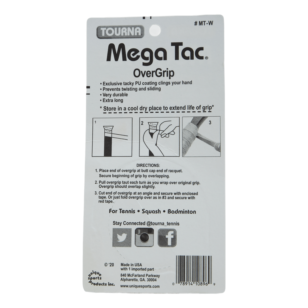 Tourna Mega Tac 3-pack White