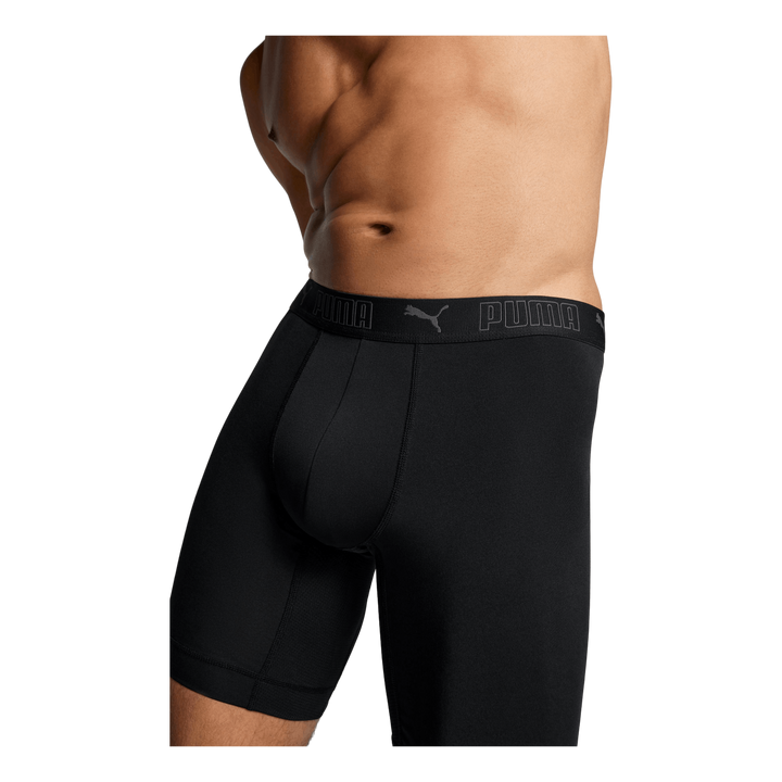 Sport Microfiber Long Boxer 2p Black