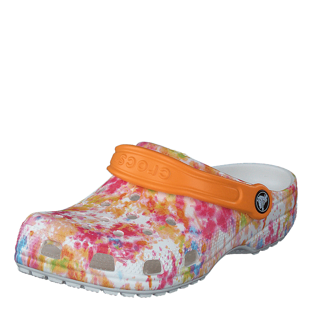 Classic Tiedye Graphic Clog K Orange Zing/multi