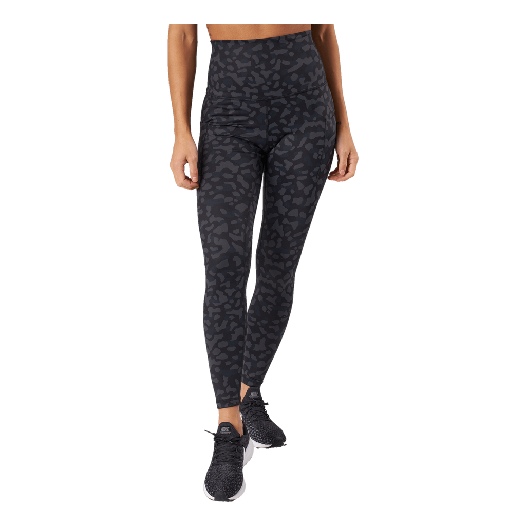 High Waist Tights - Side Pocke Leopard