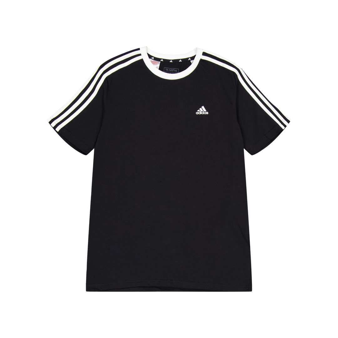 Essentials 3-Stripes Cotton Loose Fit Boyfriend T-Shirt Black