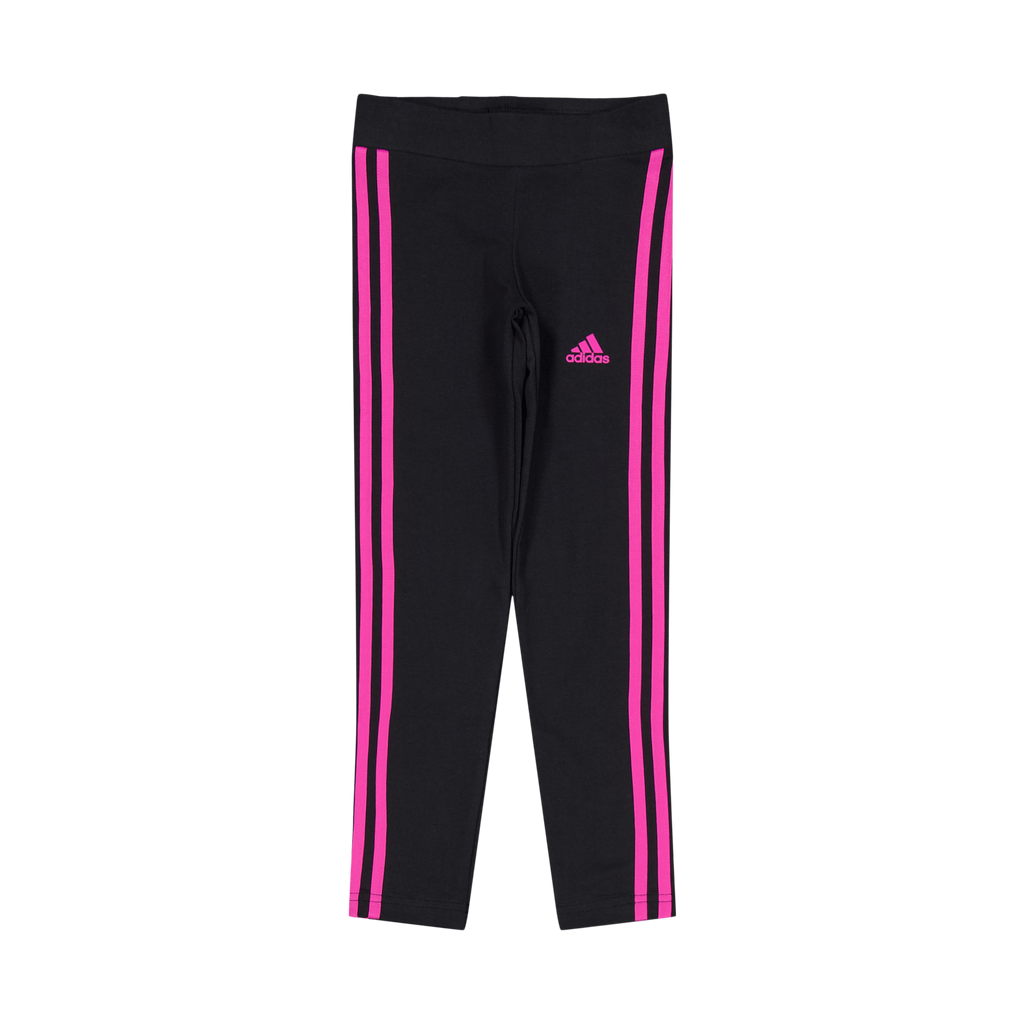 Black adidas pants with top pink stripes