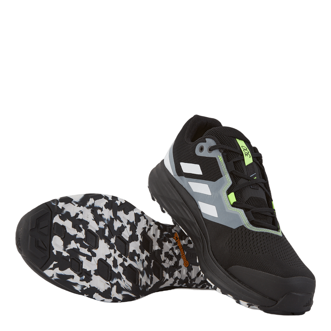 Terrex Two Flow Trail Running Shoes Core Black / Crystal White / Solar Yellow