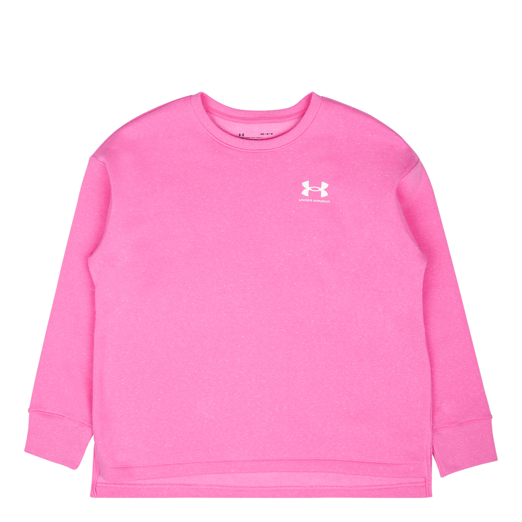 Rival Fleece Oversize Crew Pink Edge