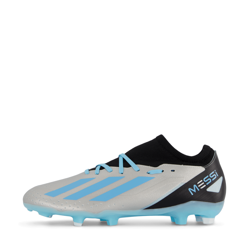 X Crazyfast Messi.3 Firm Ground Boots Silver Metallic / Bliss Blue / Core