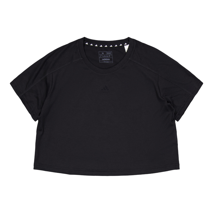 AEROREADY Train Essentials 3 Bar Logo Crop T-Shirt Black