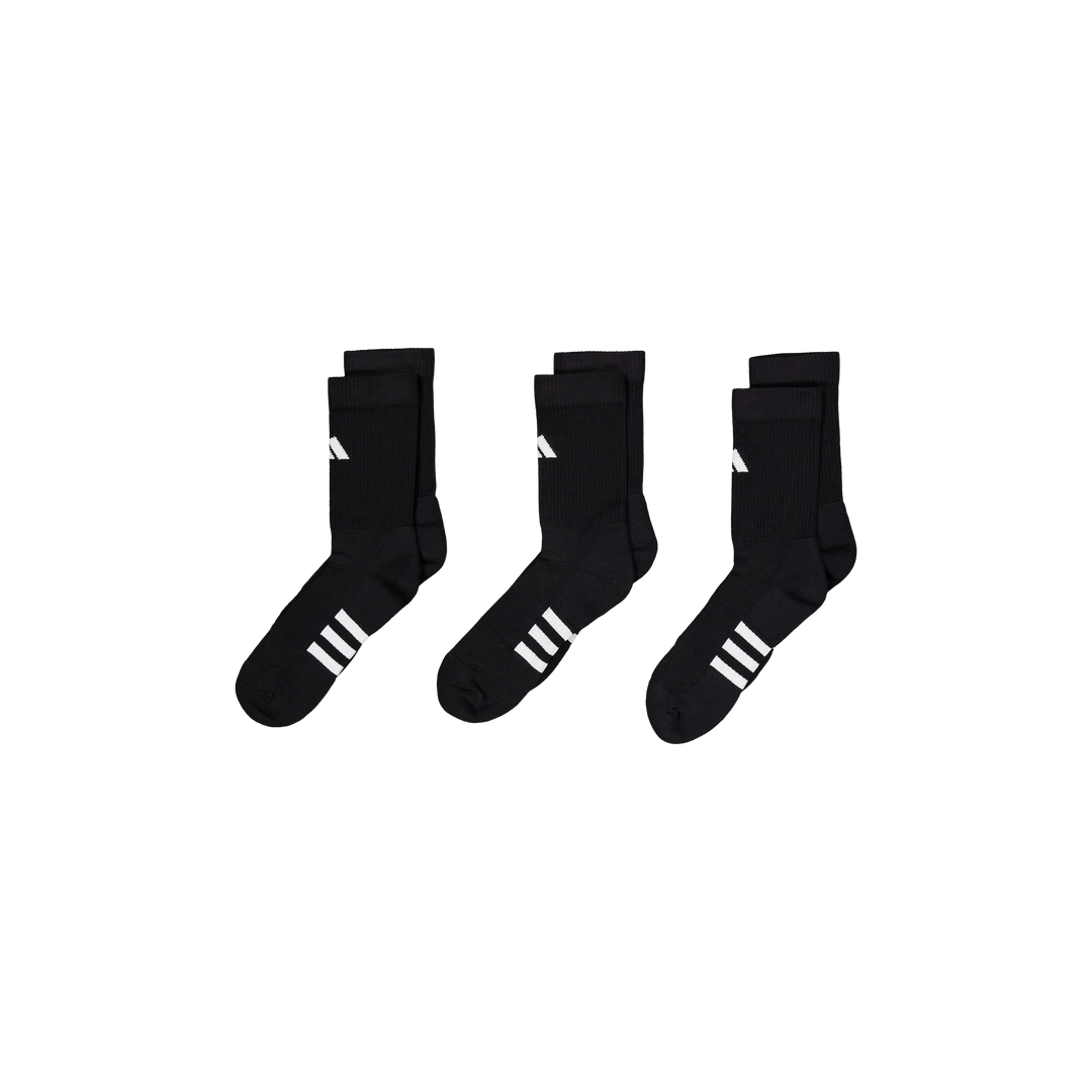 Performance Cushioned Crew Socks 3 Pairs Black