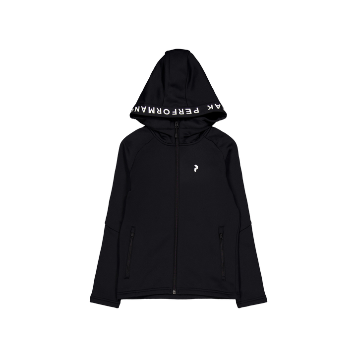 Junior Rider Zip Hood Black