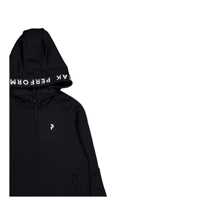 Junior Rider Zip Hood Black