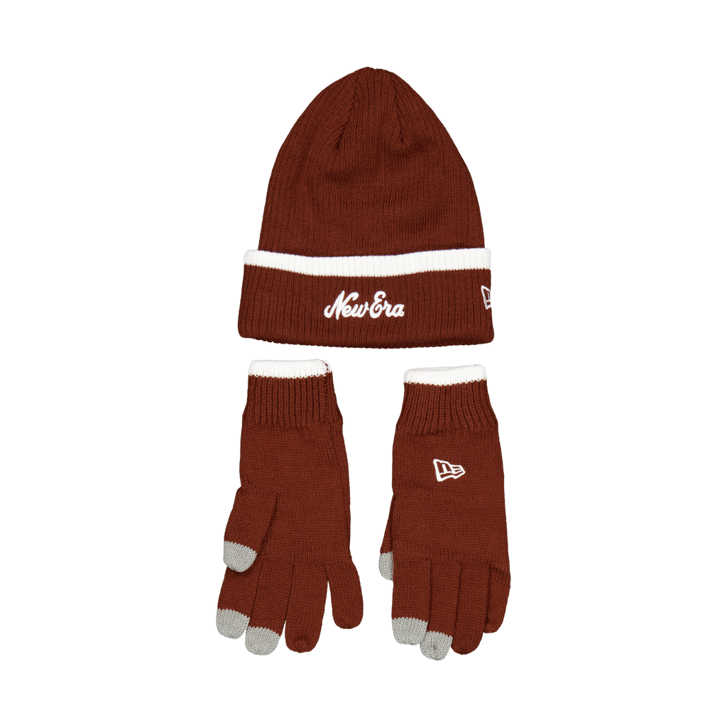 NEW ERA SCRIPT BEANIE GLOVES SET