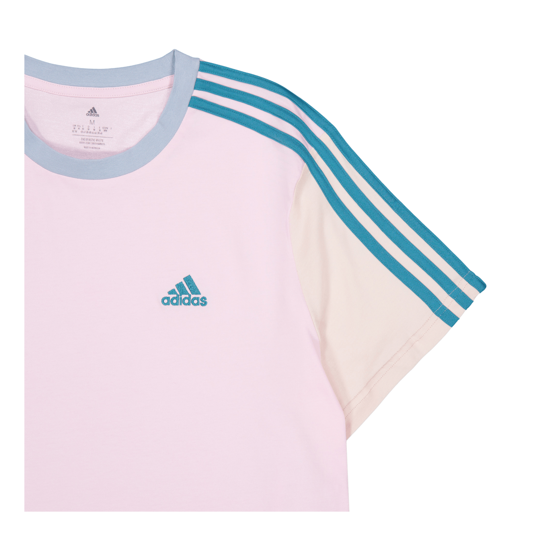 Pink Clear Crop Single Jersey Top – adidas Essentials 3-Stripes