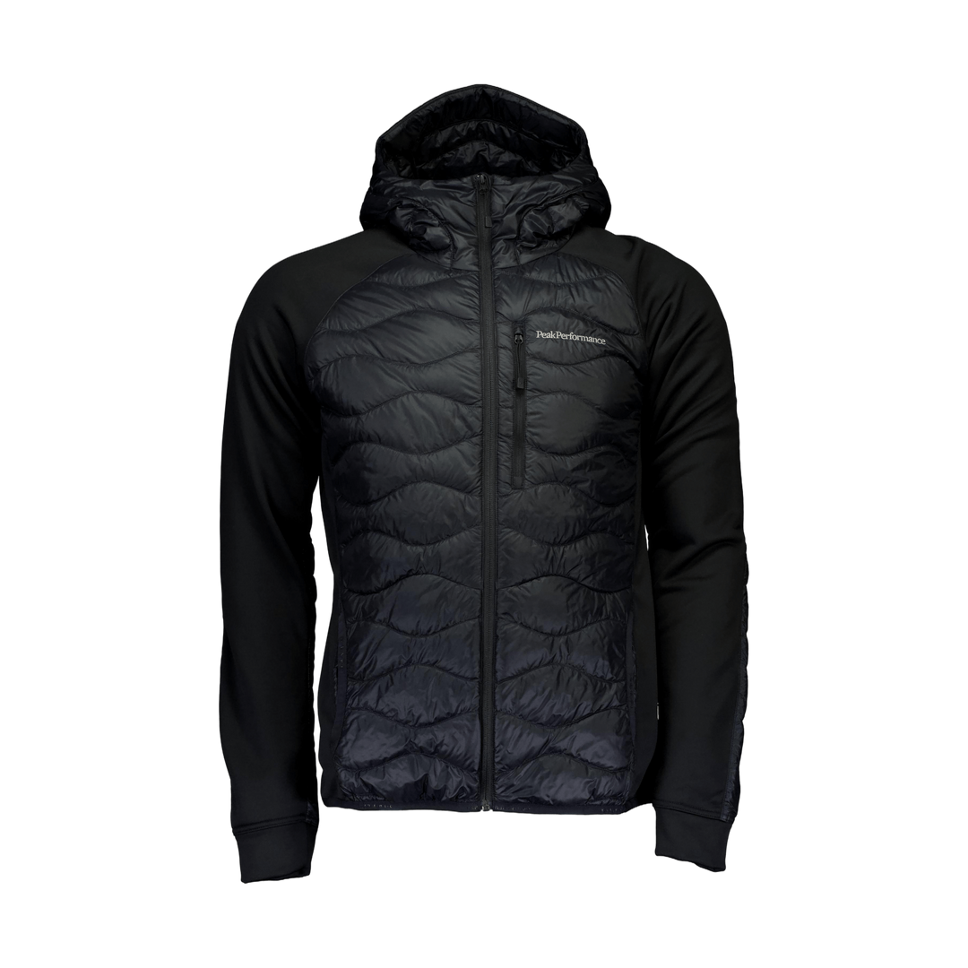 M HELIUM DOWN HYBRID HOOD JACKET BLACK