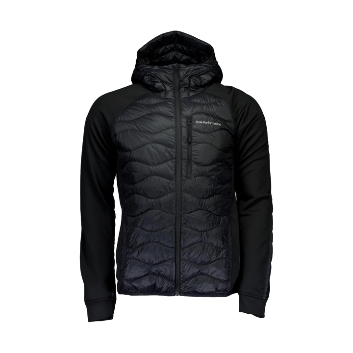 M HELIUM DOWN HYBRID HOOD JACKET BLACK