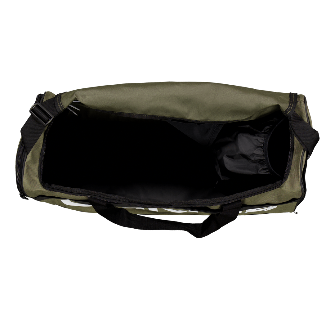 Essentials Linear Duffel Bag Medium Olive Strata / Black / White