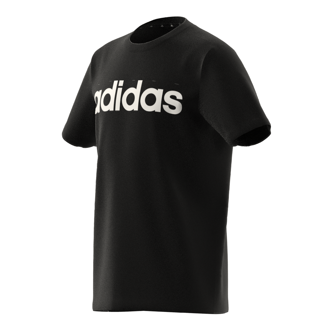 Essentials Linear Logo Cotton T-Shirt Black / White