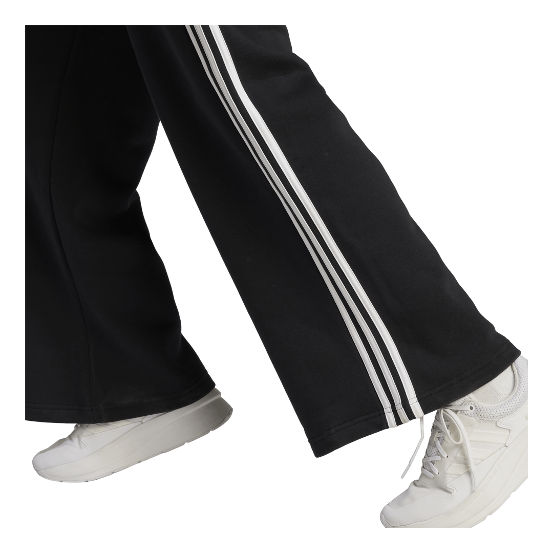 Essentials 3-Stripes French Terry Wide Joggers Black / White