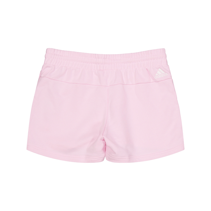 Essentials Linear French Terry Shorts Clear Pink / White