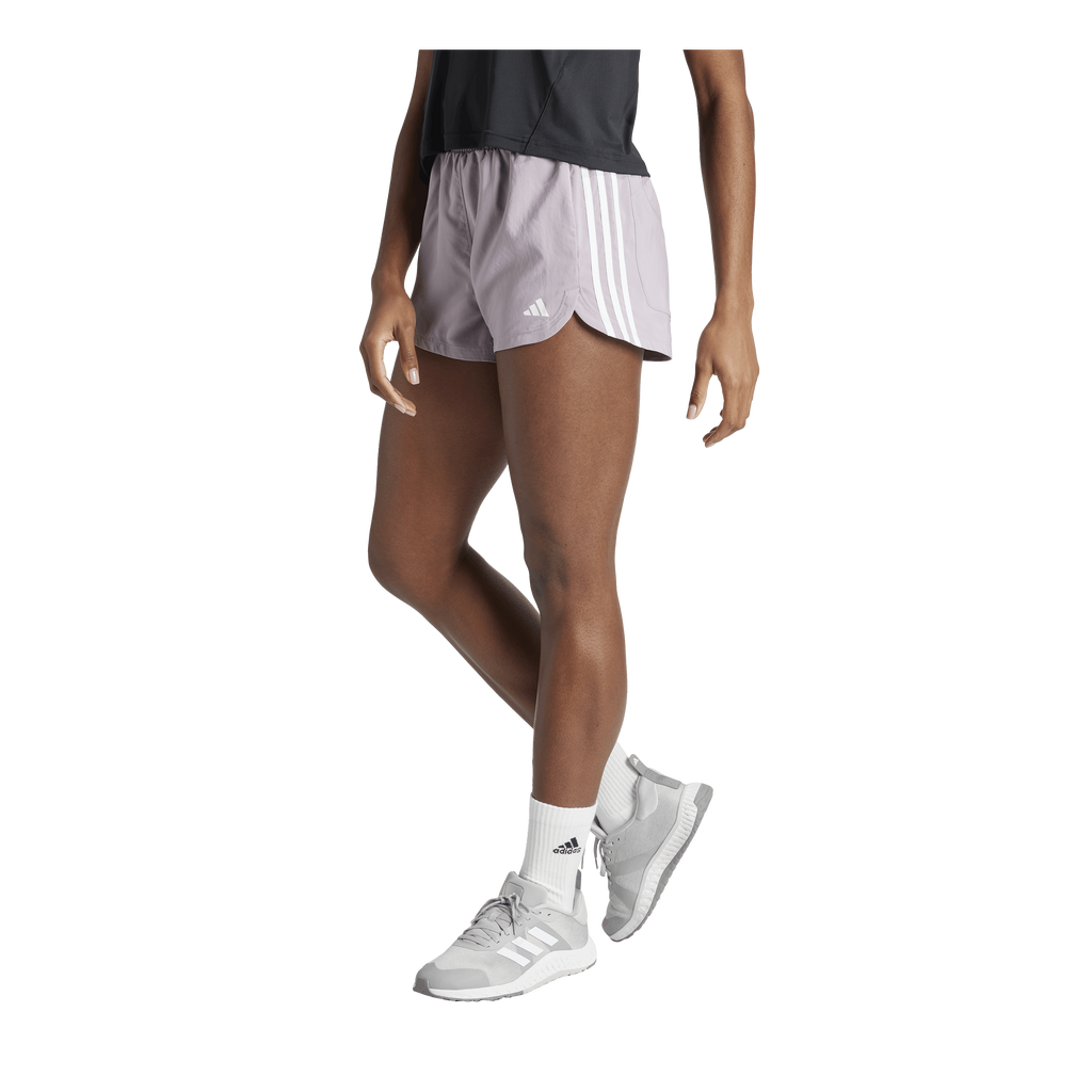 Pacer Training 3-Stripes Woven High-Rise Shorts Preloved Fig